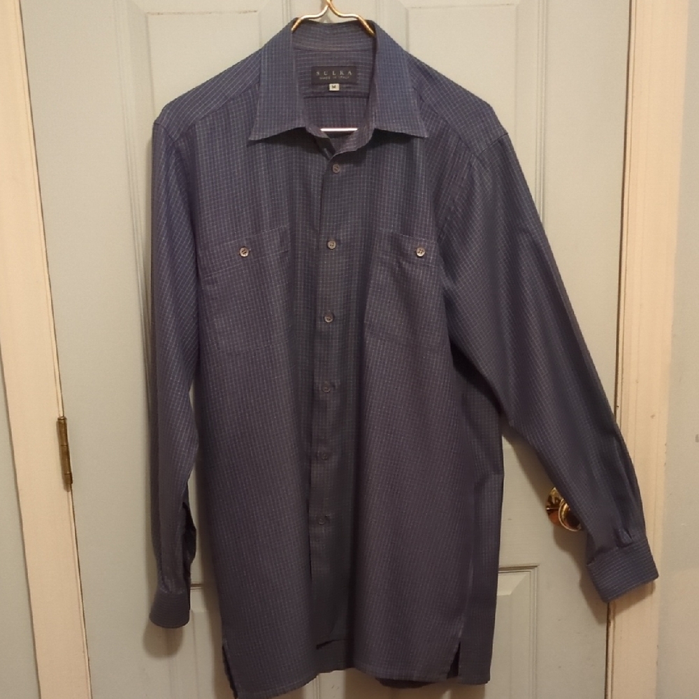 Sulka Made in Italy 100% Cotton Button Down Shirt